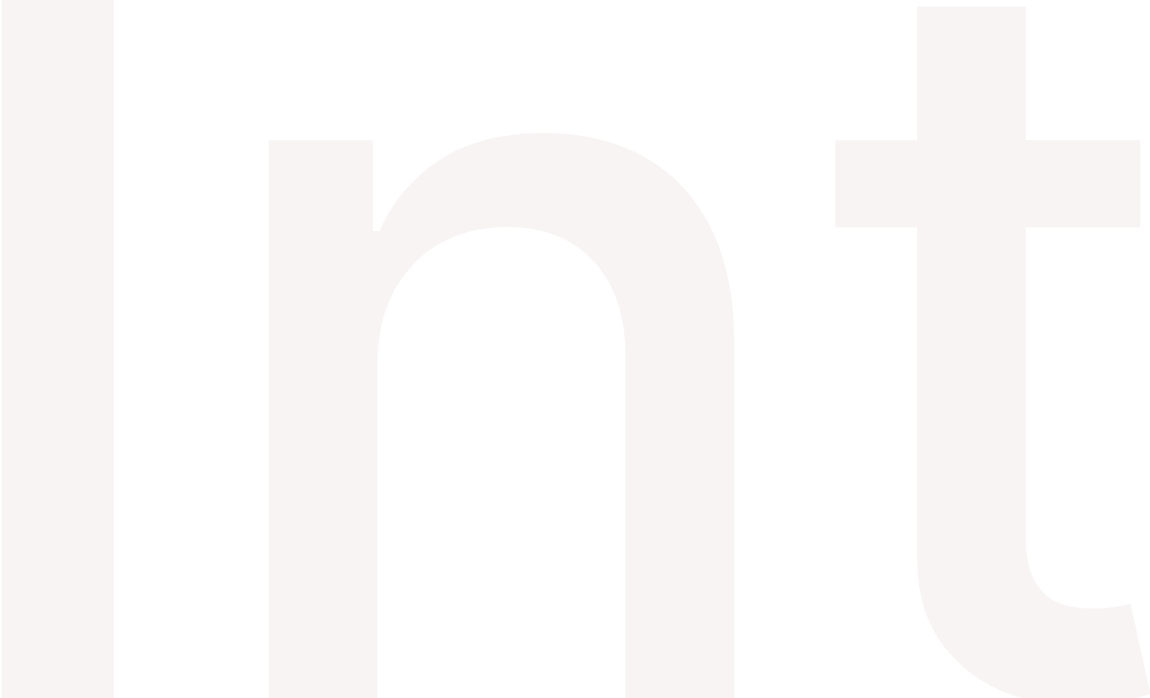 letters INT with a font sample
